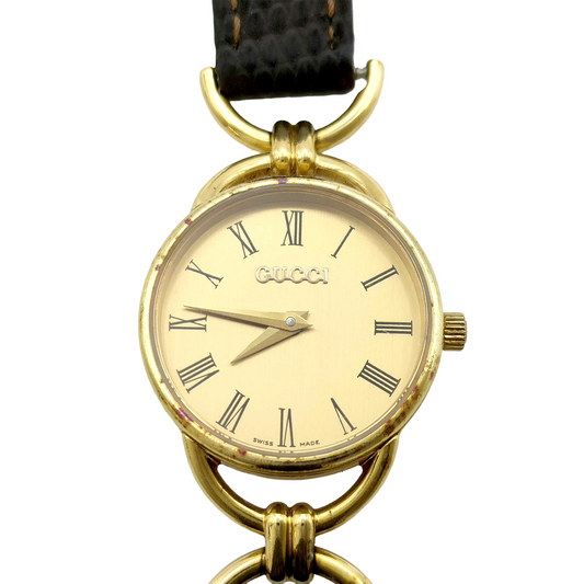 #1244 GUCCI 6000.2.L Swiss Quartz-movement Lizard Watch