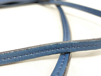 #1161 GUCCI Diamante Embossed Blue Leather Shoulder Tote