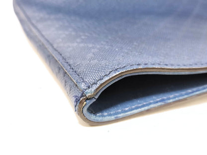 #1161 GUCCI Diamante Embossed Blue Leather Shoulder Tote