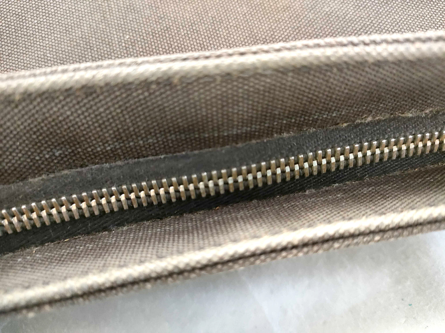 8853 PRADA Brown Canvas and Ostrich Handbag