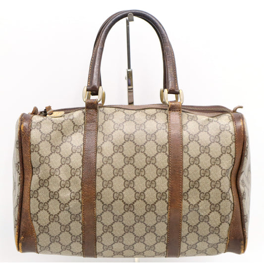 #1217 GUCCI Vintage Sherry Line GG Supreme Boston Bag