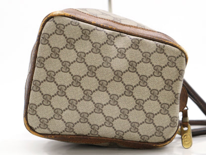 #1217 GUCCI Vintage Sherry Line GG Supreme Boston Bag
