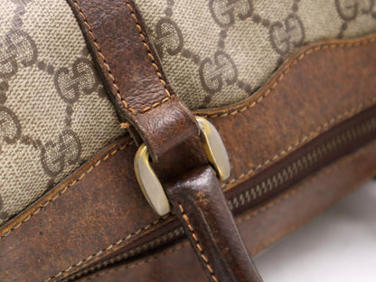 #1217 GUCCI Vintage Sherry Line GG Supreme Boston Bag