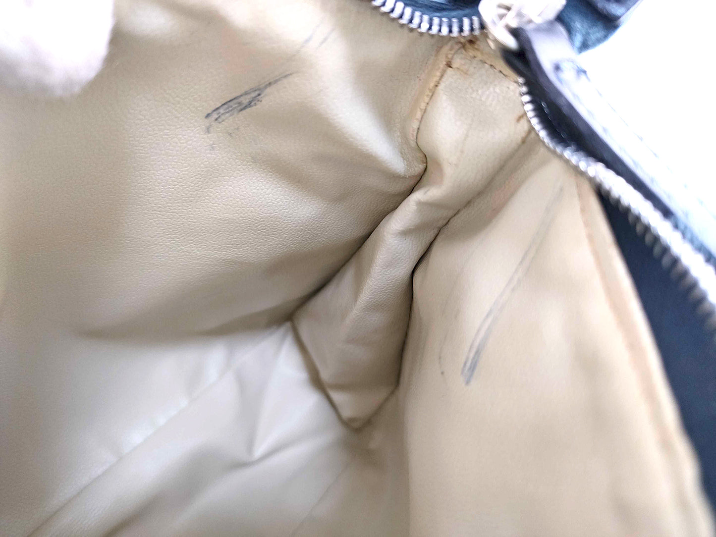 #1131 FENDI Navy Zucchino Canvas Pochette