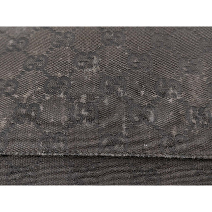 #1160 GUCCI Black GG Canvas Messenger Crossbody