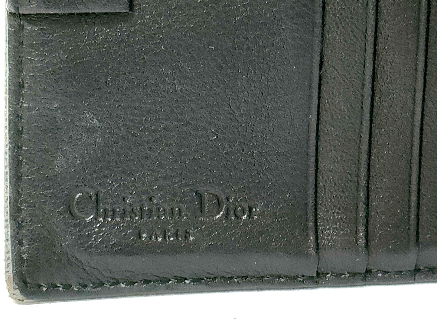 #1227 CHRISTIAN DIOR Compact Denim Saddle Wallet