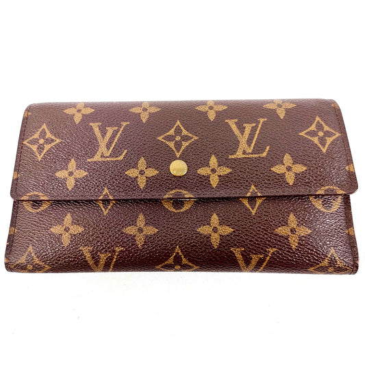 #1453 LOUIS VUITTON Monogram Tri-fold Long Wallet