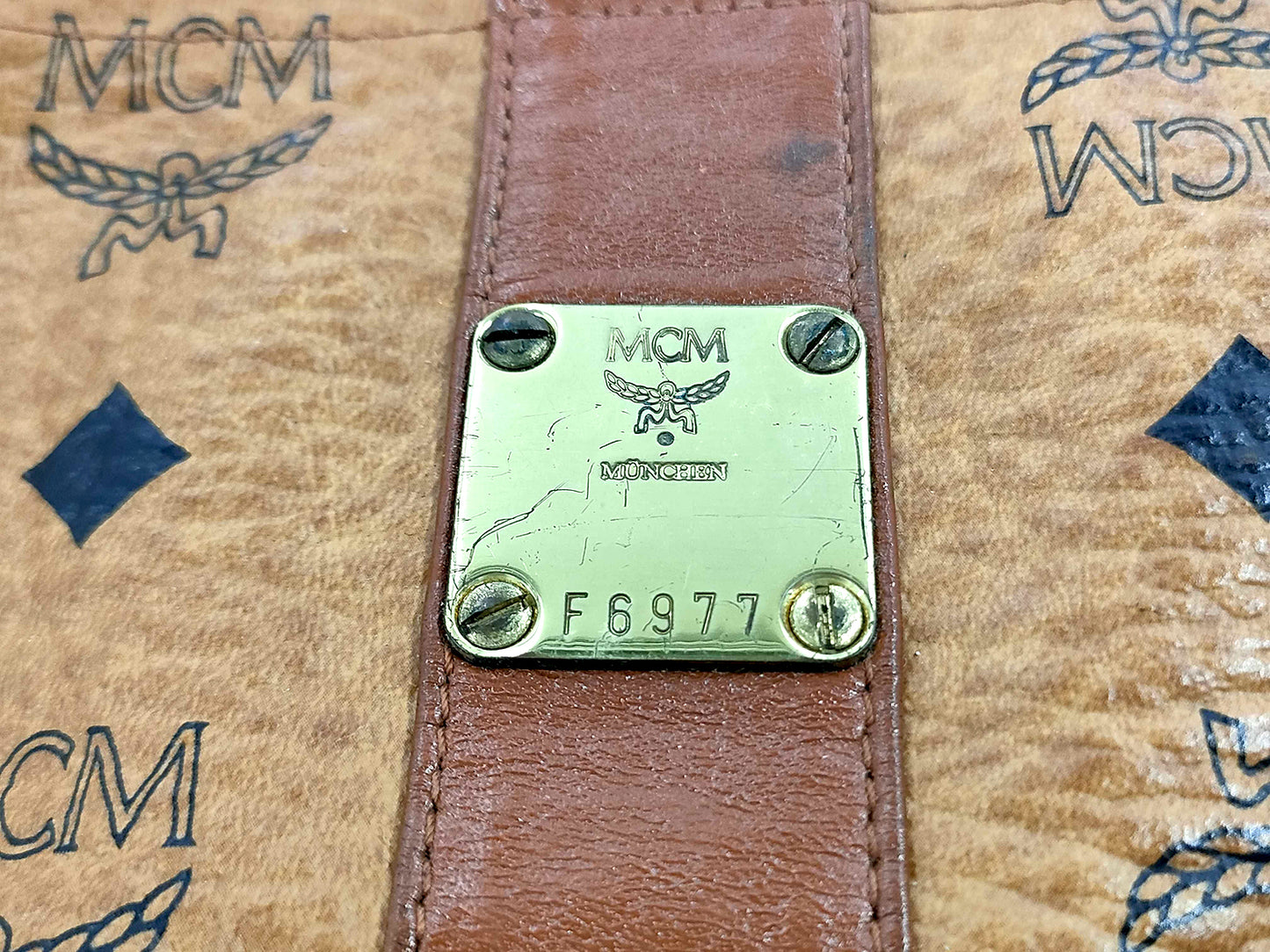 #1372 MCM Vintage Cognac Visetos Belt (Bum) Bag