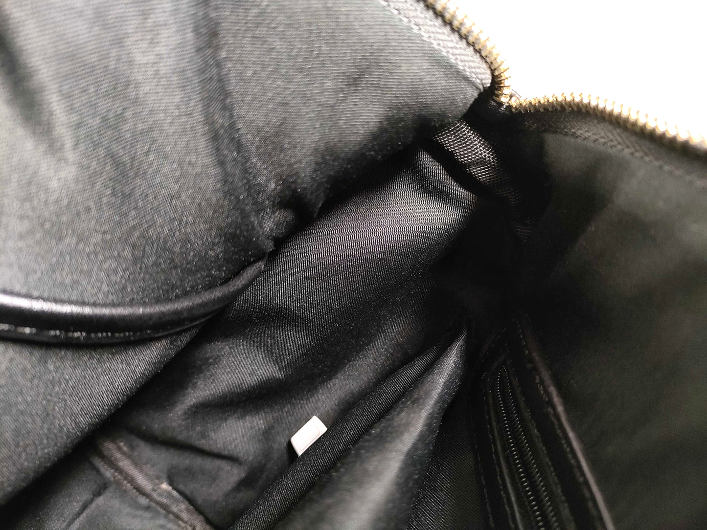 #1373 MARIO VALENTINO Grey Monogram Leather Boston Bag