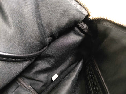 #1373 MARIO VALENTINO Grey Monogram Leather Boston Bag