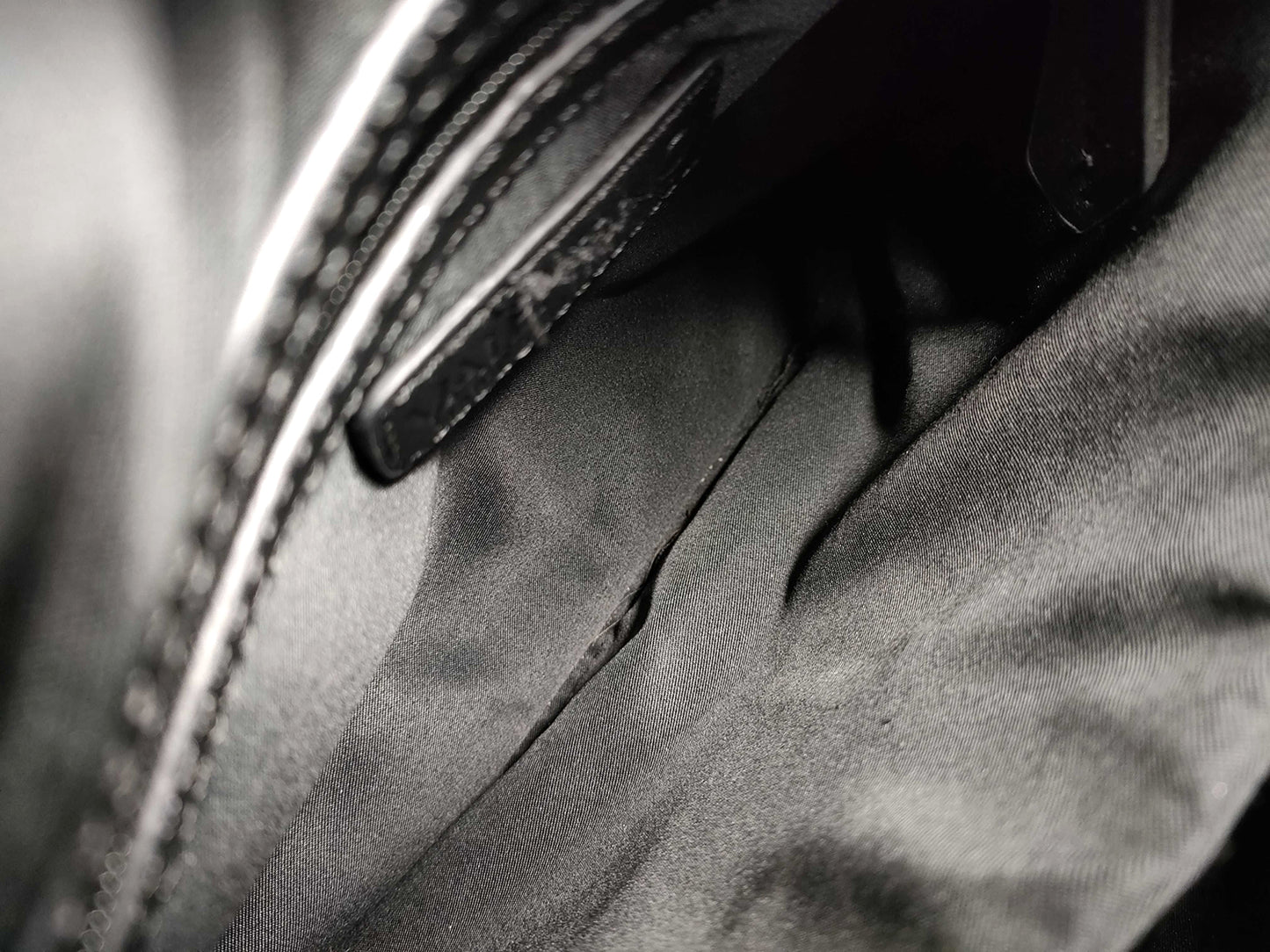 #1373 MARIO VALENTINO Grey Monogram Leather Boston Bag