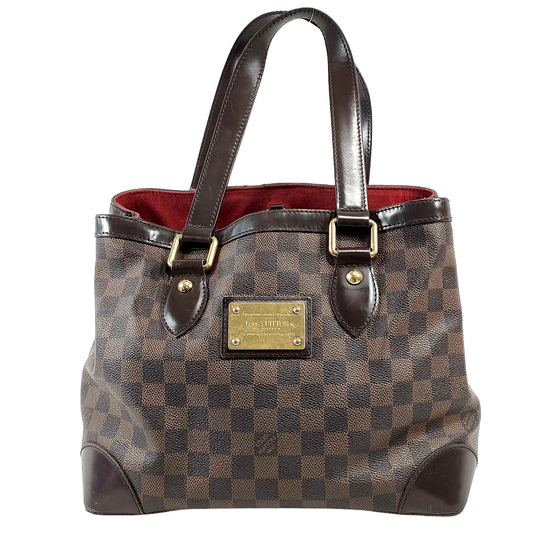 #1167 LOUIS VUITTON Damier Ebene Hampstead PM Tote