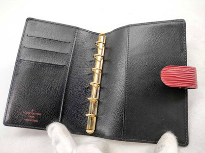 #1212 LOUIS VUITTON Red Epi Leather Agenda PM