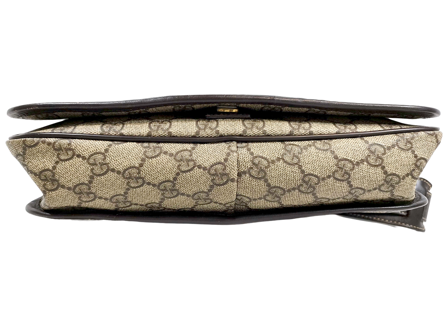 #1265 GUCCI GG Supreme Web Flap Messenger Bag