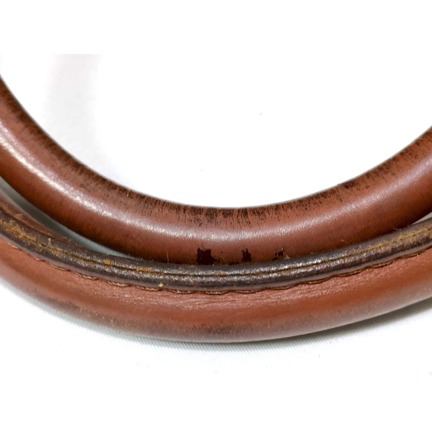 #1142 MCM Boston 32 Bag in Cognac Visetos