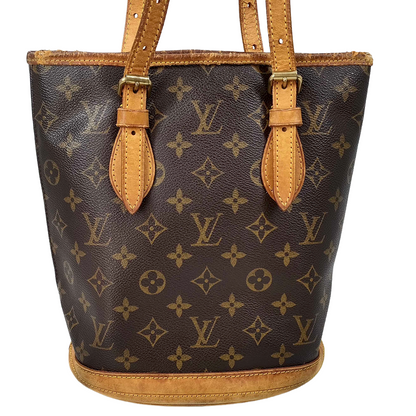 1175 LOUIS VUITTON Monogram Bucket Tote (Cigarette Odor)