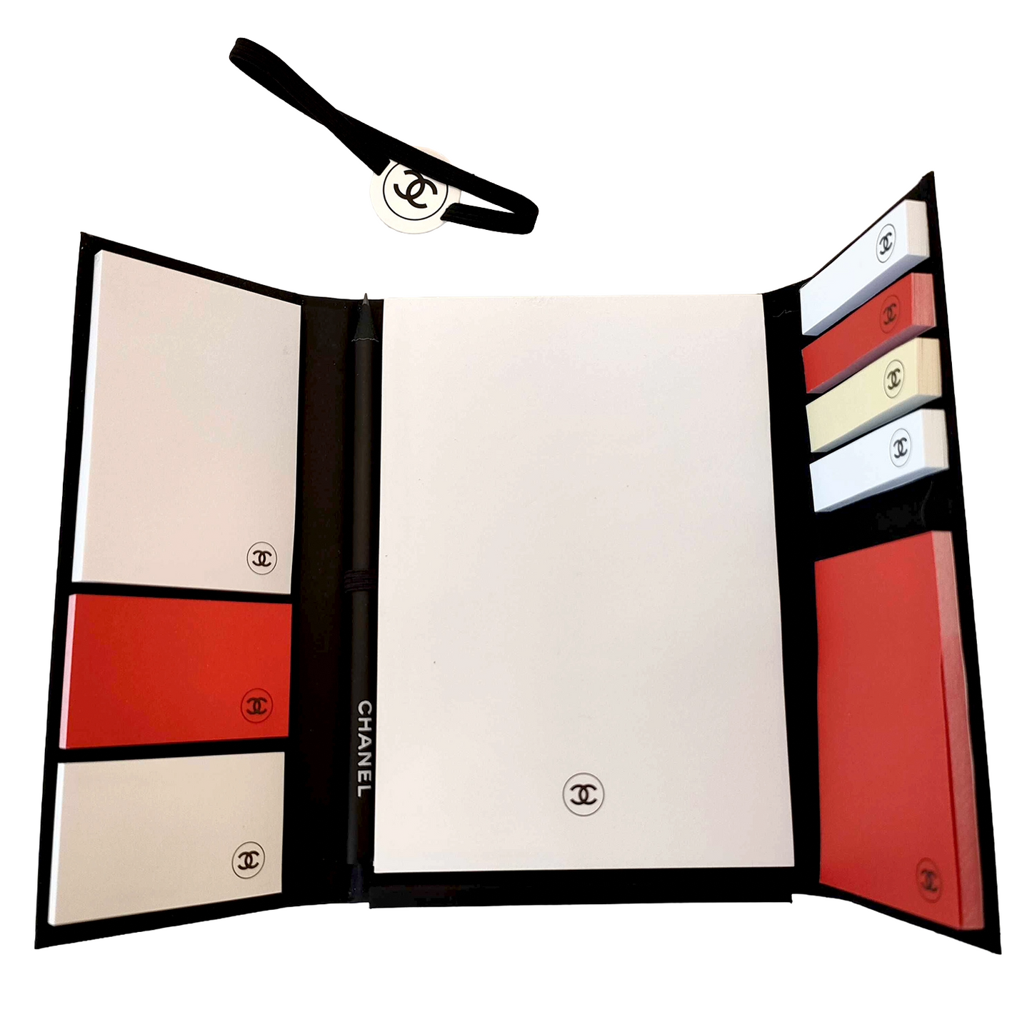 #1201 CHANEL 2024 VIP Gift LA Collection Sticky Notes, Memo Pad, Pencil in Case