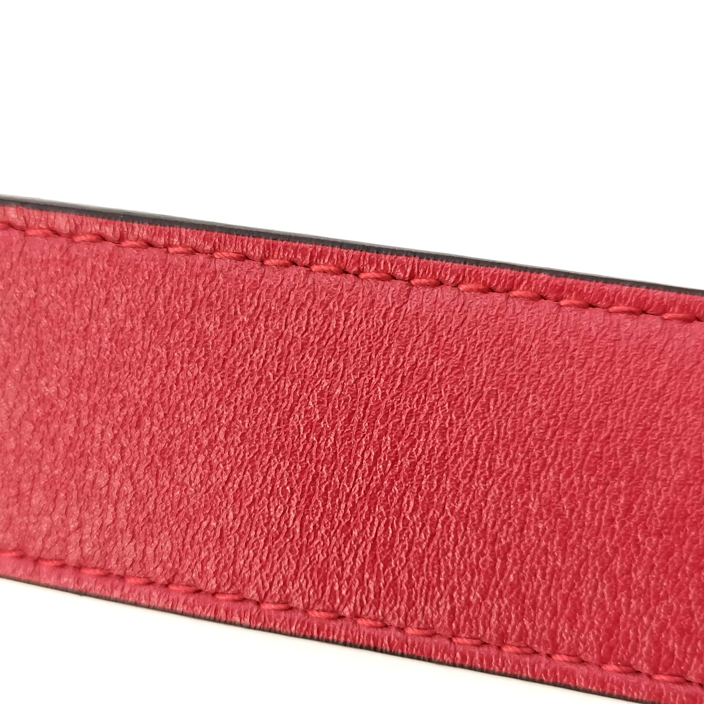 #1183 GUCCI GG Marmont Red Leather Matelassé Chevron Belt Bag