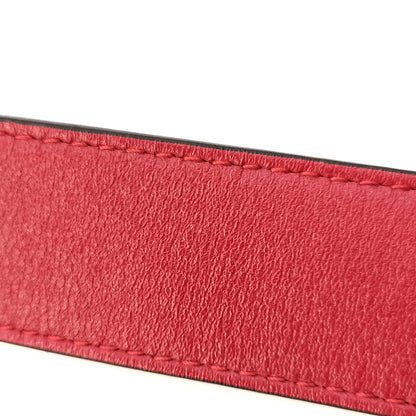 #1183 GUCCI GG Marmont Red Leather Matelassé Chevron Belt Bag