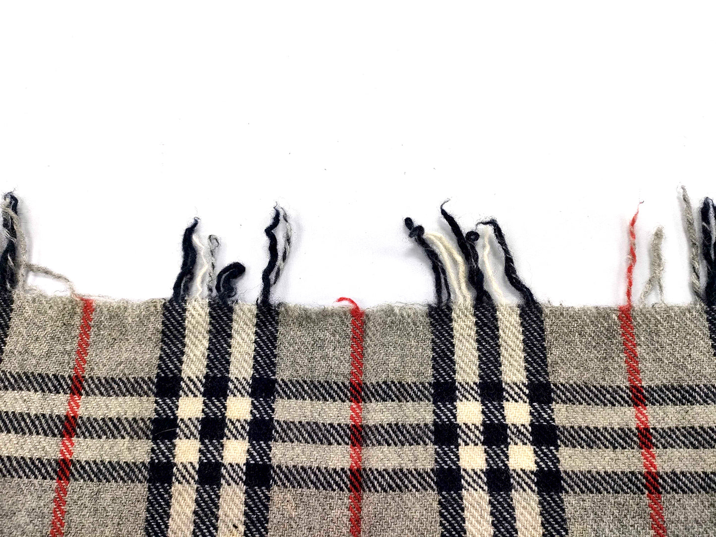 #1334 BURBERRY Vintage Gray Check 100% Wool Lap Blanket