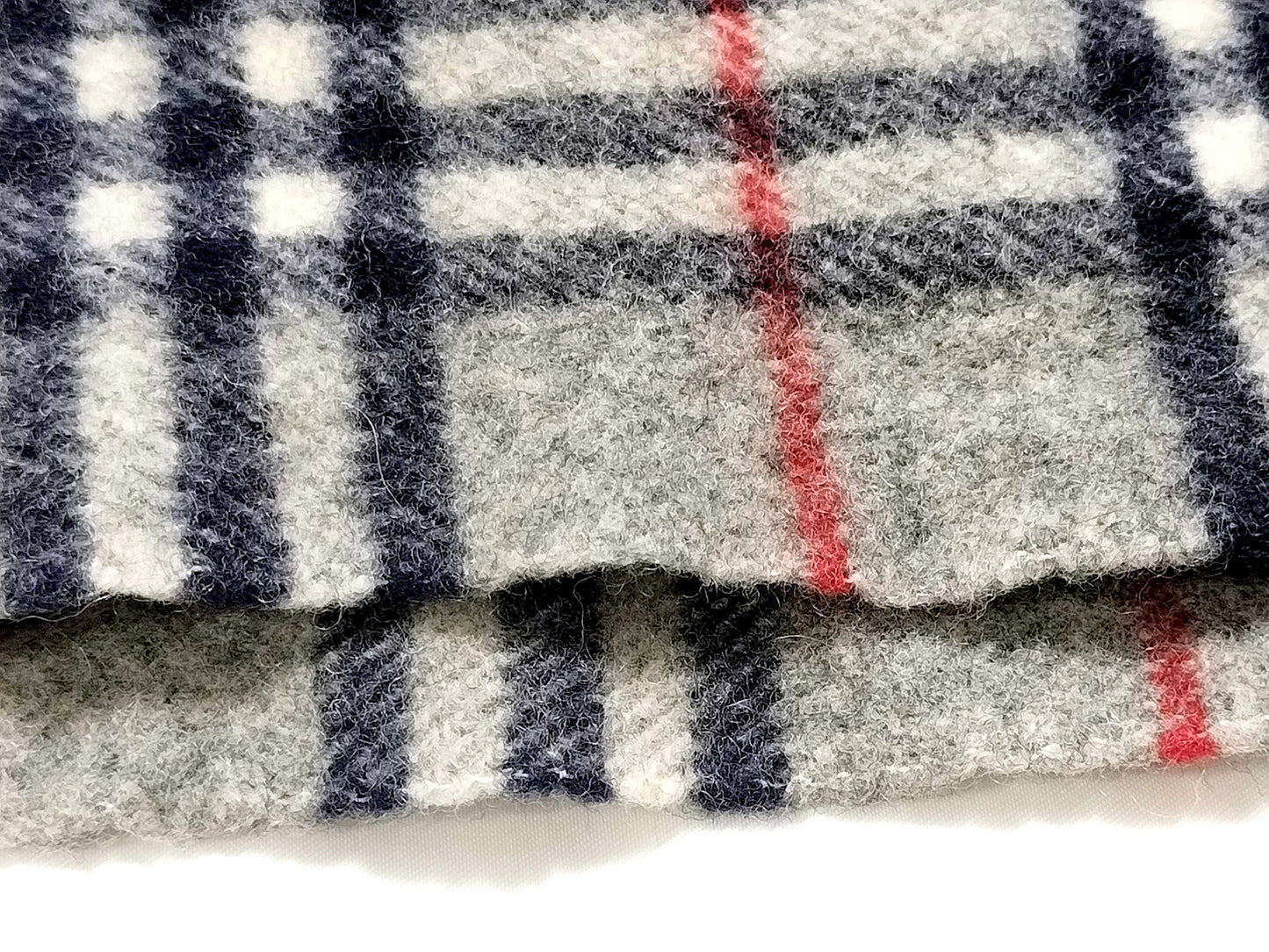 #1315 BURBERRY Vintage Gray Check 100% Wool Lap Blanket
