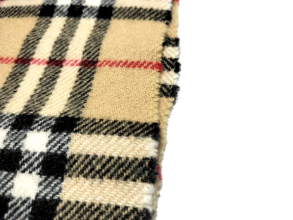 #1343 BURBERRY Archive Beige Check 100% Wool Lap Blanket
