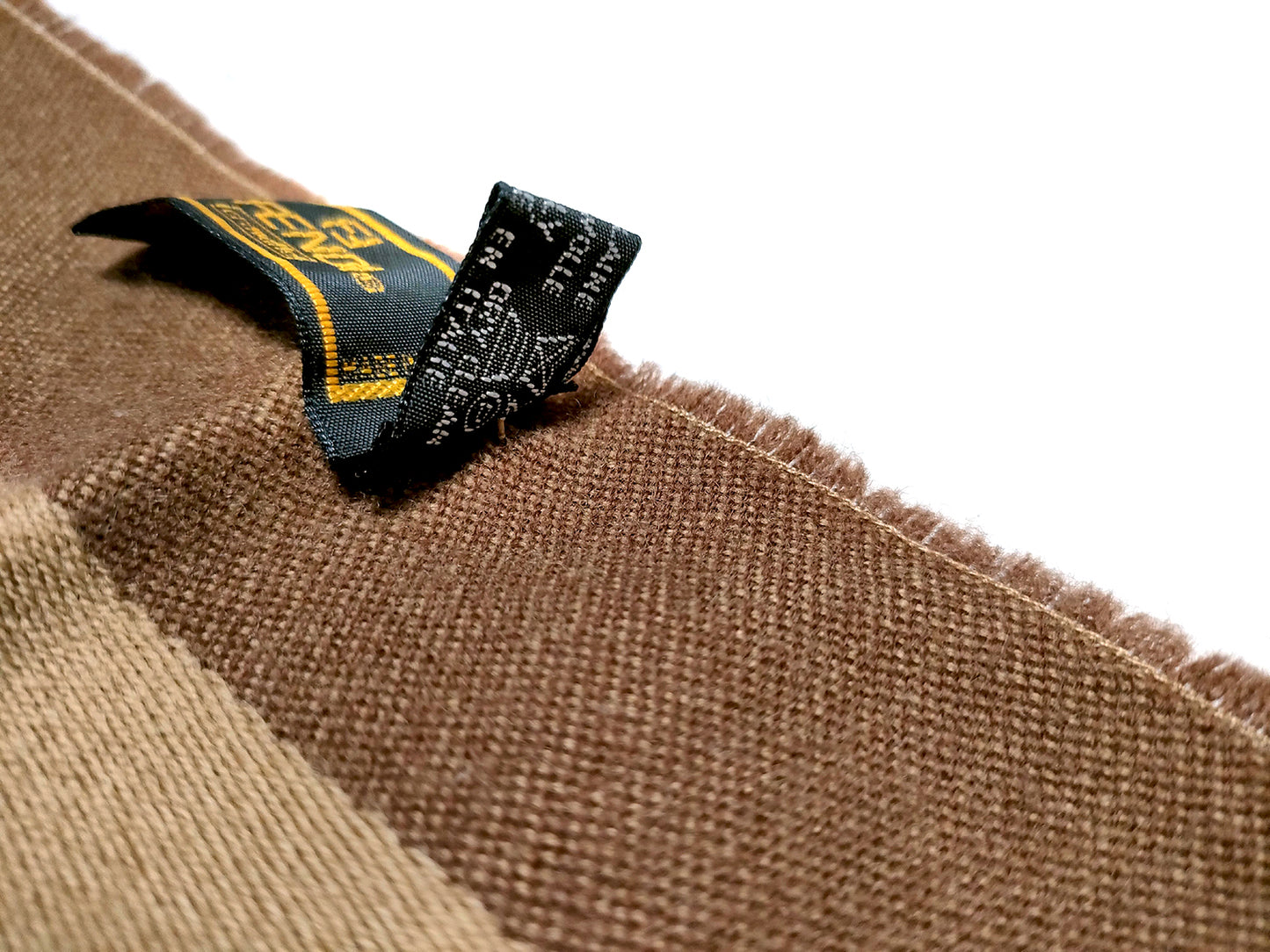 #1320 FENDI Zucca Pequin Stripe 100% Wool Scarf