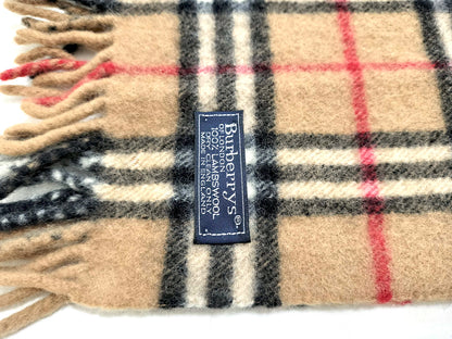 #1329 BURBERRY Vintage Archive Beige 100% Lambswool Scarf