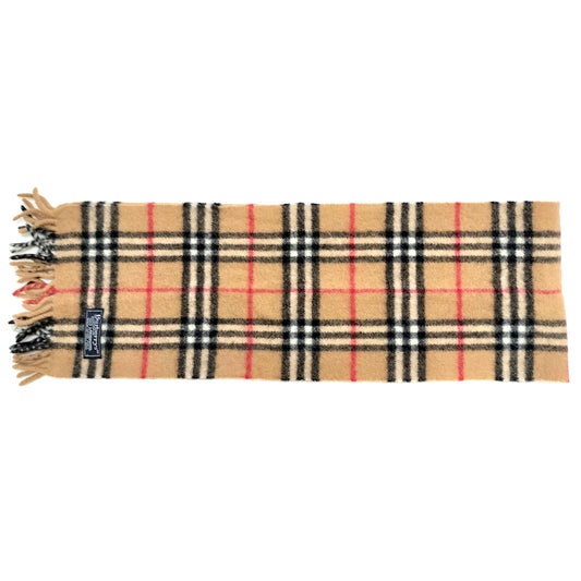 #1329 BURBERRY Vintage Archive Beige 100% Lambswool Scarf