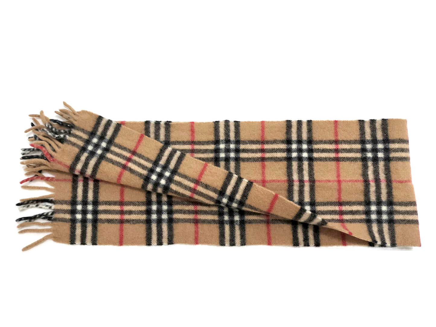 #1329 BURBERRY Vintage Archive Beige 100% Lambswool Scarf