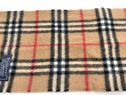 #1329 BURBERRY Vintage Archive Beige 100% Lambswool Scarf