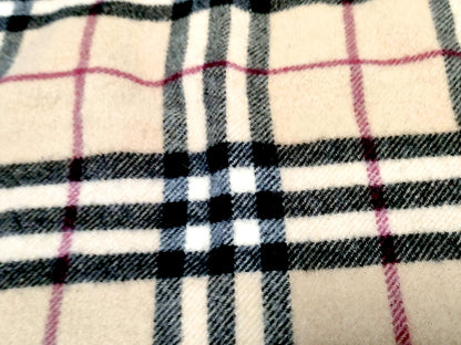#1342 BURBERRY Archive Beige Check 100% Wool Scarf