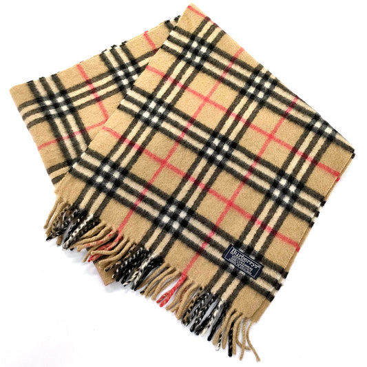 #1333 BURBERRY Vintage Archive Beige 100% Cashmere Scarf