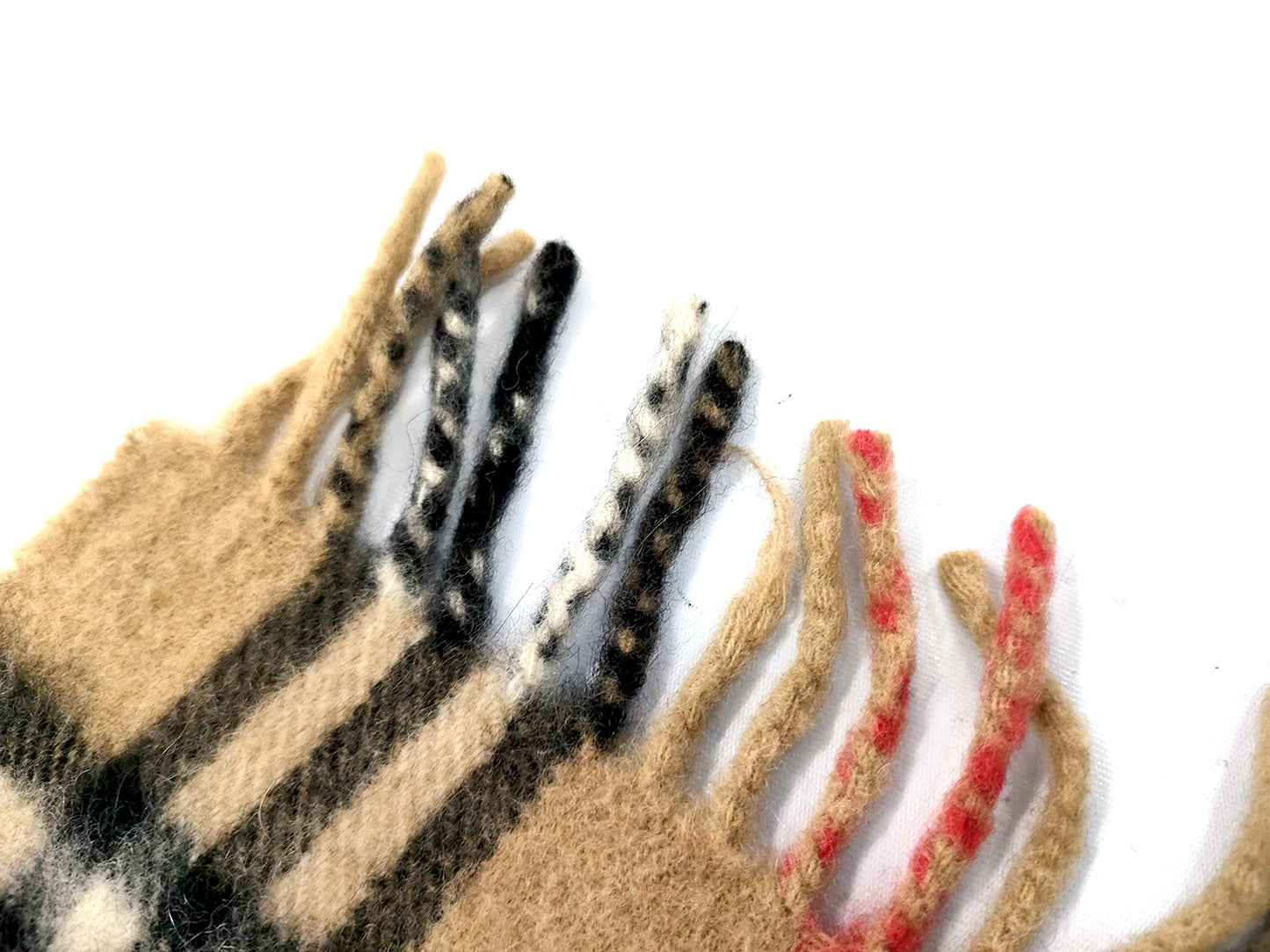 #1333 BURBERRY Vintage Archive Beige 100% Cashmere Scarf