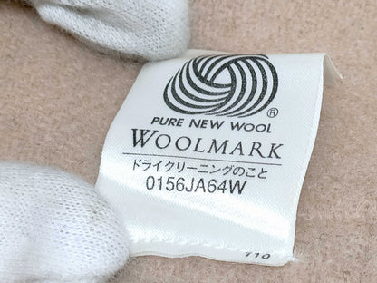 #1325 BURBERRY Light Beige Check 100% Wool Lap Blanket