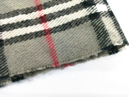 #1339 BURBERRY Vintage Gray Check 100% Lambswool Scarf