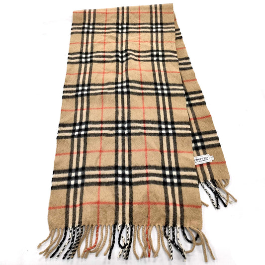 #1332 BURBERRY Vintage Archive Beige 100% Cashmere Scarf