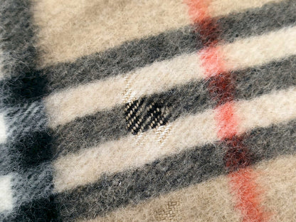 #1332 BURBERRY Vintage Archive Beige 100% Cashmere Scarf