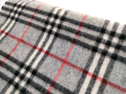 #1322 BURBERRY Vintage Gray Check 100% Lambswool Scarf