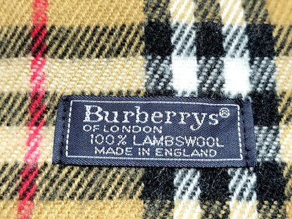 #1319 BURBERRY Vintage Archive Beige Check 100% Lambswool Scarf