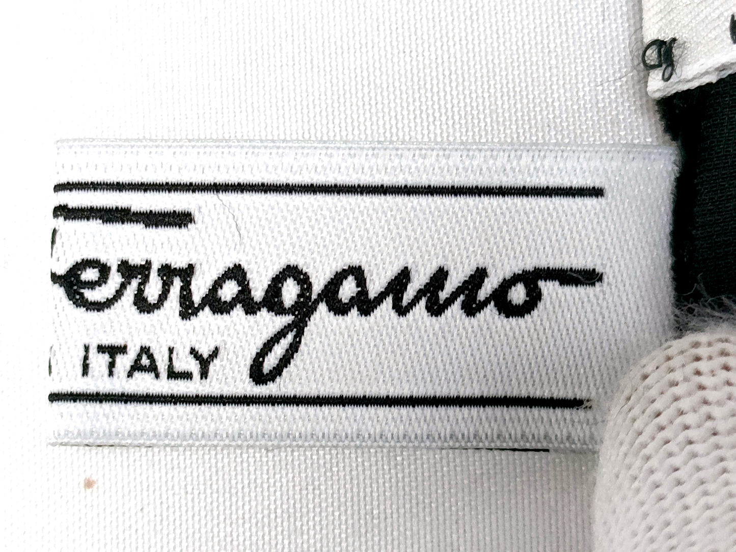 #1312 SALVATORE FERRAGAMO Black Silk & Velvet Evening Shawl