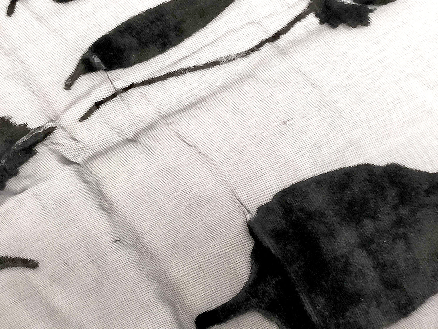 #1312 SALVATORE FERRAGAMO Black Silk & Velvet Evening Shawl