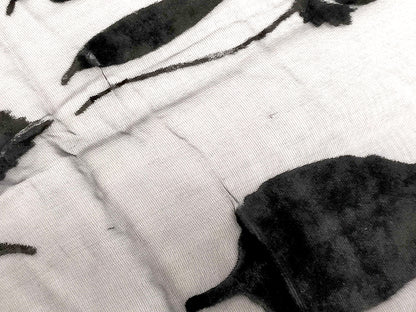 #1312 SALVATORE FERRAGAMO Black Silk & Velvet Evening Shawl