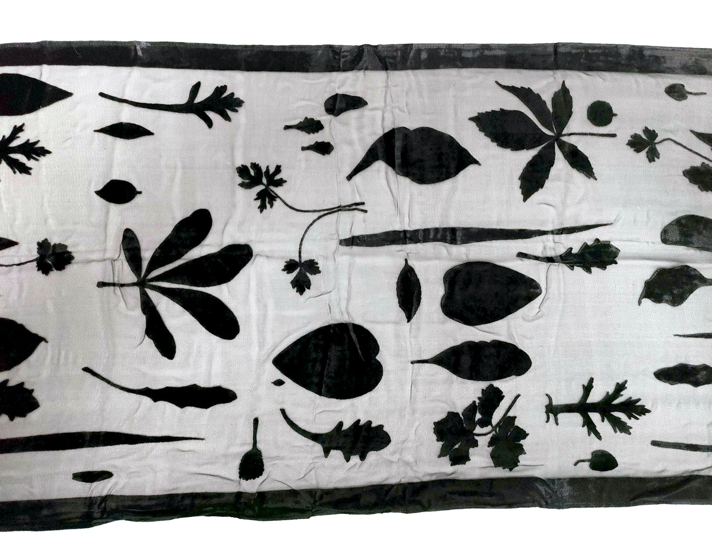 #1312 SALVATORE FERRAGAMO Black Silk & Velvet Evening Shawl