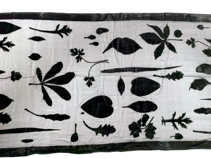 #1312 SALVATORE FERRAGAMO Black Silk & Velvet Evening Shawl