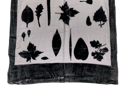 #1312 SALVATORE FERRAGAMO Black Silk & Velvet Evening Shawl