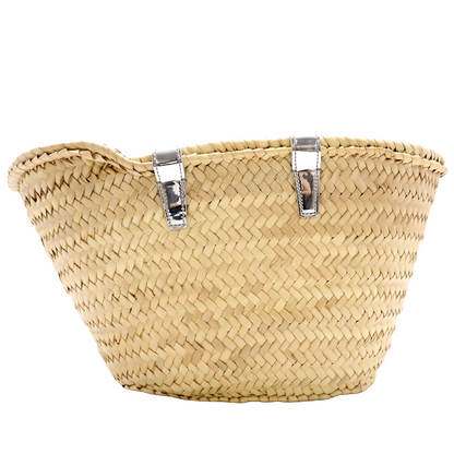 #1195 CELINE Metallic Triomphe Convertible Linen Basket