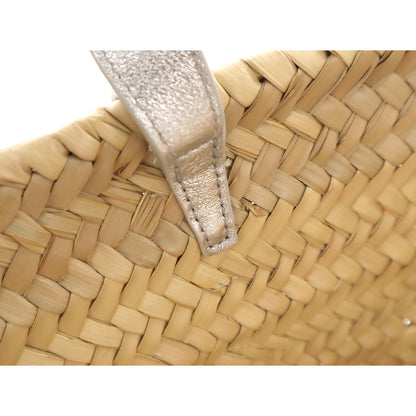 #1195 CELINE Metallic Triomphe Convertible Linen Basket