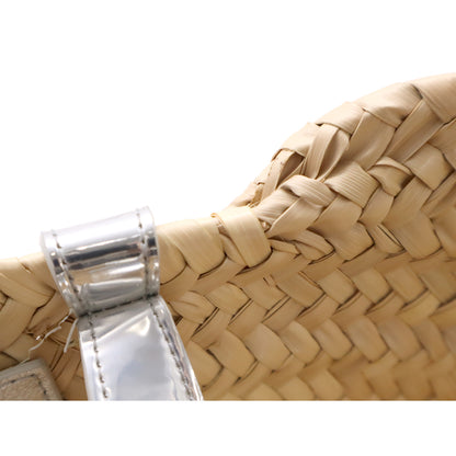 #1195 CELINE Metallic Triomphe Convertible Linen Basket