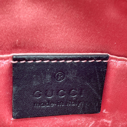 #1181 GUCCI GG Marmont Black Velvet Chevron Shoulder Bag